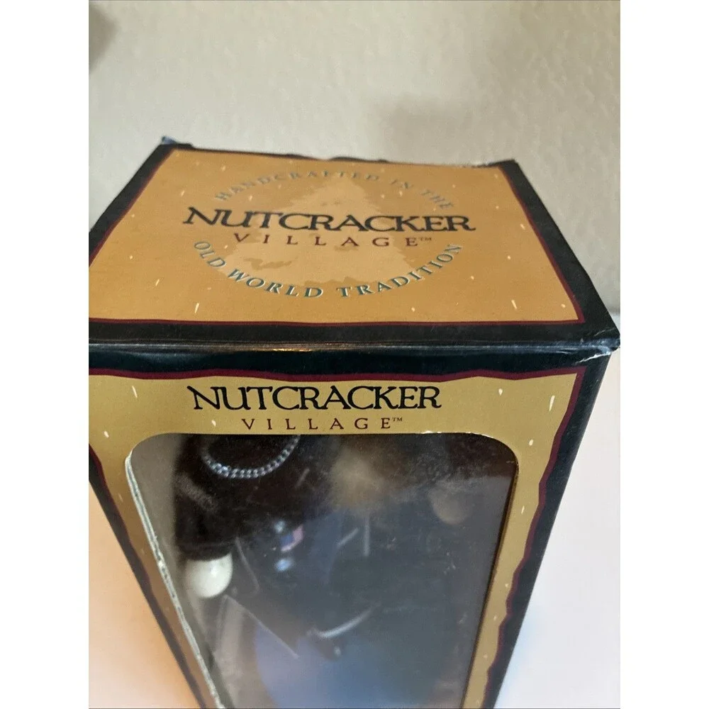 Nutcracker Village Biker Nutcracker Vintage 1999 Holiday Decor Christmas In Box